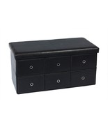 Faux Leather Storage Ottoman Bench Footrest Stool Ottoman Bench 15"X15"X30" - $65.99