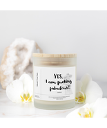 &quot;Yes, I Am Fucking Fabulous&quot; Frosted Glass Candle. Eco-Friendly &amp; Non-Toxic - £17.26 GBP