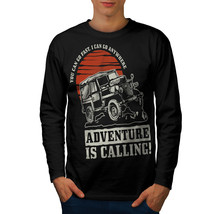 Wellcoda Offroad SUV Mens Long Sleeve T-shirt, 4x4 Adventure Graphic Design - $22.85