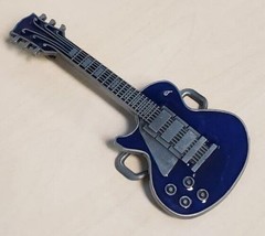 Blue Guitar Belt Buckle Metal BU192 - £7.82 GBP