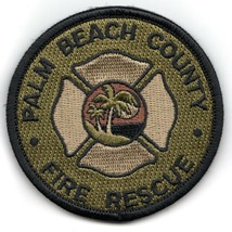 Palm Beach Fire Rescue Bullet First Responder Hook &amp; Loop Embroidered Patch - £27.86 GBP