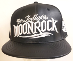 Dr. Zodiak&#39;s Moon Rock Dispensary Black Leather Like WU-GOO Snapback Hat Lid Cap - £35.25 GBP