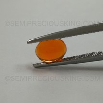 Natural Mexican Fire Opal Oval Cabochon 8X6mm Tangerine Orange Color VS Clarity  - £164.61 GBP