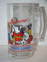 1988 TEAM USA Spuds Mackenzie BUD LIGHT - 12 oz Beer Glass - £39.31 GBP