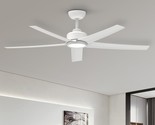 Acciac Ceiling Fans With Lights: 52-Inch White Ceiling Fan With Light An... - £143.10 GBP