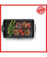 Compact Adjustable Temperature Indoor Grill - 1220W Power with Smokeless... - $137.73 CAD