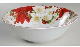 222 Fifth Winter Harmony Round Serving Bowl 10&quot; new boxed - £27.10 GBP