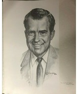 PRESIDENT RICHARD M. NIXON vintage Inauguration Print by G. Schumann (in... - $27.14 CAD