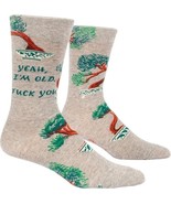 Blue Q Men’s Funny Novelty Crew Socks Yeah I&#39;m Old FU Socks (shoe size 7... - $14.84