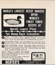 1955 Print Ad Herter&#39;s Tenite Duck Decoys for Hunting Waseca,Minnesota - £5.77 GBP