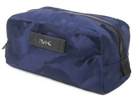 Michael Kors Kent Nylon Camo Indigo Jacquard Toiletry Kit 37S0LACV1U Nav... - $78.20