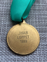 Vintage Sport Award Medal Running Marathon JHAB Loppet 1999 1st Place - £0.78 GBP