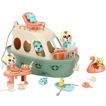 Cat Toys For Kids, Boat Toy Playset Toddler Pretend Play, Stem Gifts For... - £26.72 GBP