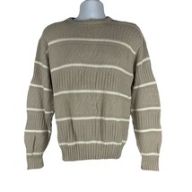 Jantzen Men&#39;s Crew Neck Knit Striped Pullover Sweater Size L - £17.61 GBP