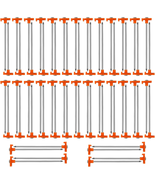 60 Pack Heavy Duty Tent Stakes 7.8" Galvanized Ground Spikes Orange - $45.14