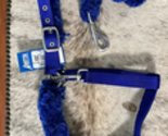 FUZZY Halter and Lead Horse Size Blue NEW - £19.53 GBP