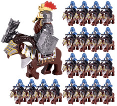 LOTR Mounted Horn Sheep Erebor Dwarves Cobalt Armour 42 Minifigures Set A - £40.32 GBP