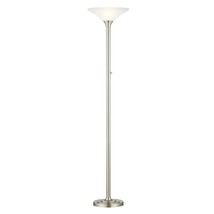 Classic Coordinates, 150W 71-Inch Led Torchiere Floor Lamp With Hammered Glass S - $254.99