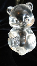 Fenton Art Glass Crystal Clear Bear Figurine Made in USA - £19.93 GBP