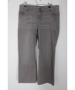 J Jill 12 Gray Cotton Stretch Denim Boot Cut Jeans 26.5&quot; Inseam - £20.16 GBP