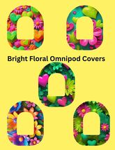 Omnipod Cover Bright Floral Theme Style Pack of 5 - $12.99