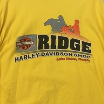 Harley Davidson T-Shirt HD XL Lake Wales Yellow Flames 100 Cotton Vintag... - $14.80