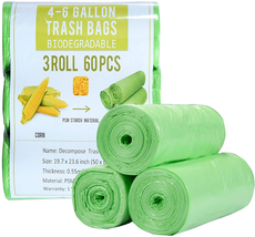 Trash Bags 4 Gallon, Small Garbage Bags Strong Tear &amp; Leak Resistant, Un... - $14.19