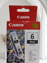 Genuine Canon Ink Cartridge 6 Black BCI-6BK  New in Box Sealed Tank Feb ... - $4.99