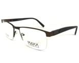 MAXX Eyeglasses Frames MEL BROWN Square Half Rim Extra Large Wide 59-19-150 - £36.76 GBP