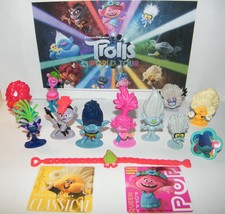 Trolls World Tour Movie Figure Set of 10 W/ Stickers Featuring Poppy Branch More - £12.67 GBP