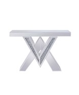 Noralie Console Table, Mirrored &amp; Faux Diamonds - $13,455.90 MXN