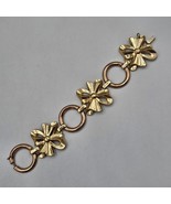 Vtg Coro Bow Bracelet Copper Gold Tone Ribbon Link Missing Safety Chain ... - €17,42 EUR