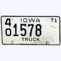 1971 United States Iowa Hamilton County Truck License Plate 40 1578 - £14.50 GBP