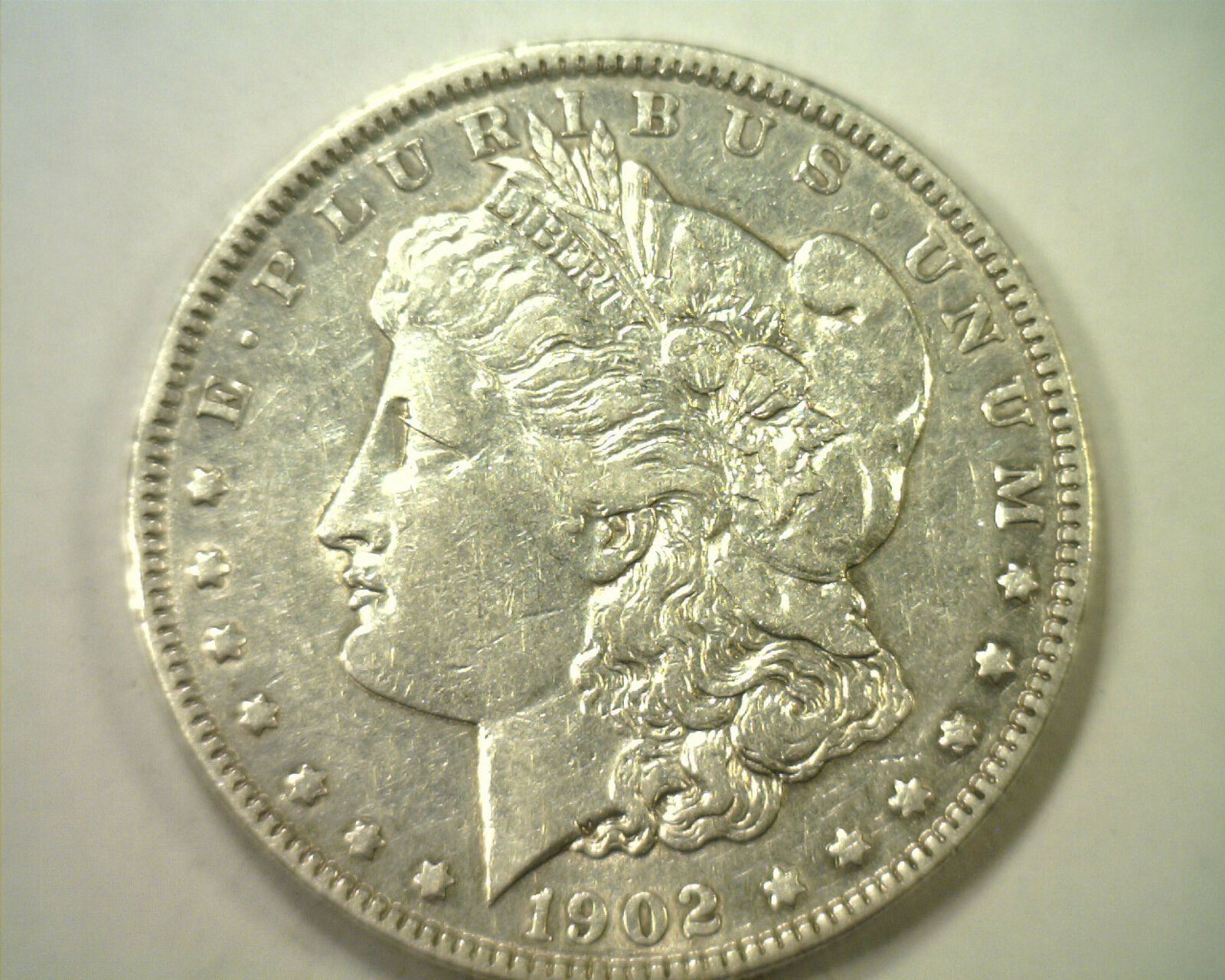 1902 MORGAN SILVER DOLLAR ABOUT UNCIRCULATED AU NICE ORIGINAL COIN BOBS COINS - £51.11 GBP