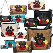 Dog Paw Print Handbag Crossbody Carry Conceal Shoulder Purse Wallet Bag ... - £21.92 GBP+