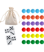 30 Wahoo Board Game Replacement Marbles 5 Each of 6 Colors, 6 Dice and a... - $17.63