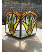 Oriental Candle holder, Stained glass candle stick, Romantic gift, Lotus... - €129,49 EUR