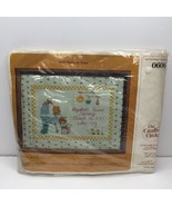 Vtg The Creative Circle 0606 Nursery Time Embroidery Kit 12&quot;x16&quot; Name Bi... - £15.71 GBP