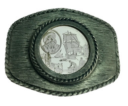 Vintage Sassens Pewter Vasco Da Gama Belt Buckle - £32.57 GBP