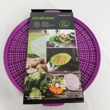 UltraDrainer Strainer Multi-Use Kitchen Tool Steam Marinate Cook Defrost Purple - £7.63 GBP