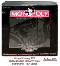 Monopoly 1998 Harley-Davidson 95th Ann. Board Game - new, sealed - £70.25 GBP