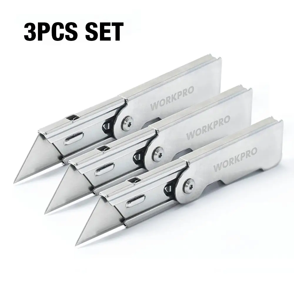 WORKPRO 1-3PC Folding Utility  Set Stainless steel  for Cutting Box Paper Quick- - £294.40 GBP