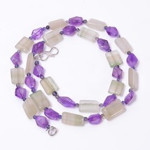 Carnelian Amethyst Montana Agate Smooth Beads Necklace 2-15 mm 18&quot; UB-8621 - £7.73 GBP