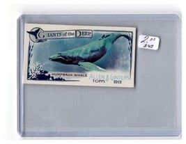 2012 Topps Allen &amp; Ginter Mini Giants of the Deep #GD-1 Humpback Whale - £1.16 GBP