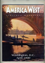 America West Airlines In Flight Magazine April 1999 Washington DC Cover  - £11.85 GBP