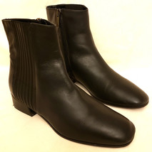 Aquatalia Italy Luna Weatherproof Chelsea Calf Ankle Booties Sz-8.5 Black - £45.58 GBP