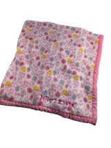 Betsey Johnson Baby Blanket Lovey Soft Fleece Plush Trim 30&quot; X 35&quot; - £13.45 GBP