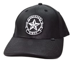 Lone Star Kings Star Banner PU Leather Black Adjustable Snapback Cap Hat - £15.27 GBP