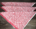 Lauren Ralph Lauren ~ Washcloth Towels Cotton Pink White Sanders ~ 3-Piece - $26.42
