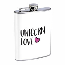 Unicorn Love Em1 Flask 8oz Stainless Steel Hip Drinking Whiskey - £12.01 GBP
